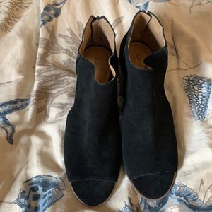 Lucky Brand Keight Black Peep Toe Bootie. Size 10.
